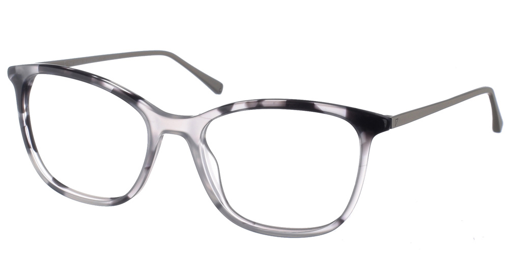 Γυναικεία κοκάλινα γυαλιά οράσεως Brixton Regents BF0104 C3 με ασπρόμαυρο σκελετό και μεταλλικούς βραχίονες για όλα τα πρόσωπα.