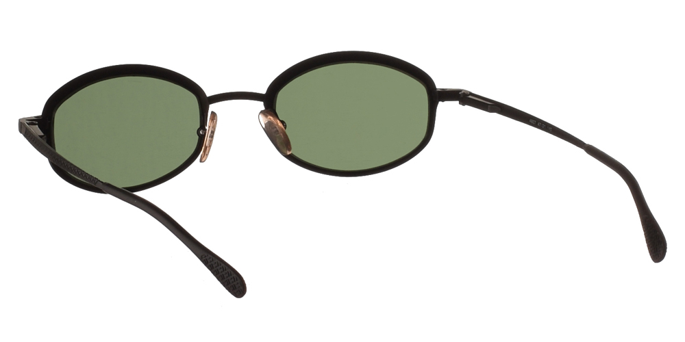 Μεταλλικά ανδρικά και γυναικεία γυαλιά ηλίου Original Vintage 4807 Black σε μαύρο ματ σκελετό και σκούρους πράσινους φακούς για μικρά και μεσαία πρόσωπα.