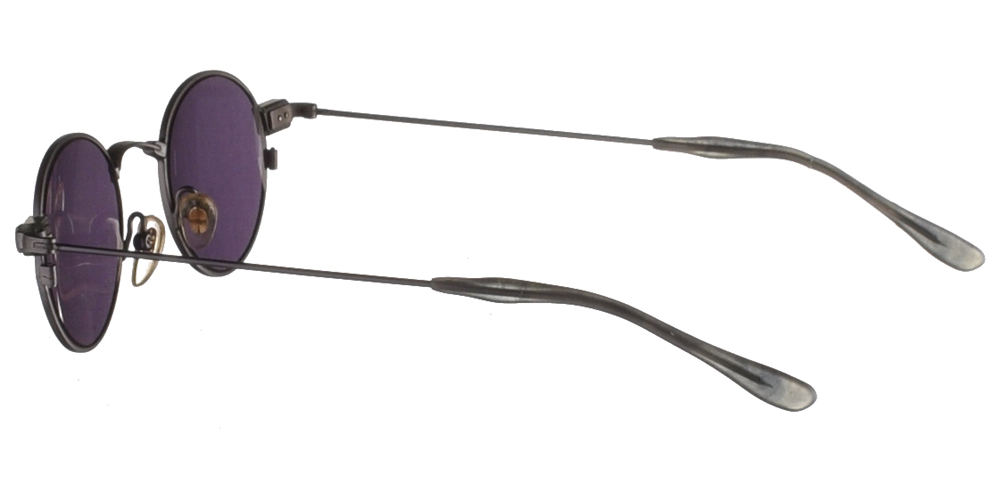 Μεταλλικά ανδρικά και γυναικεία γυαλιά ηλίου Original Vintage 824 Gunmetal σε ασημί σκελετό και σκούρους γκρι μπλε φακούς για όλα τα πρόσωπα.