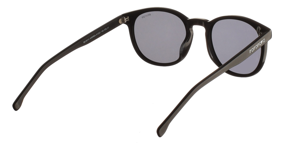 Ανδρικά κοκάλινα γυαλιά ηλίου Andrea Black σε μαύρο χρώμα και σκούρους γκρι φακούς της εταιρίας Glass of Brixton για μεσαία και μεγάλα πρόσωπα.