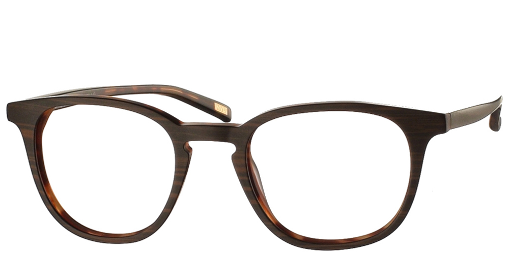 Τετράγωνα κοκάλινα ανδρικά και γυναικεία γυαλιά οράσεως Invu B4908 C σε σκούρο καφέ ματ σκελετό για μικρά και μεσαία πρόσωπα.