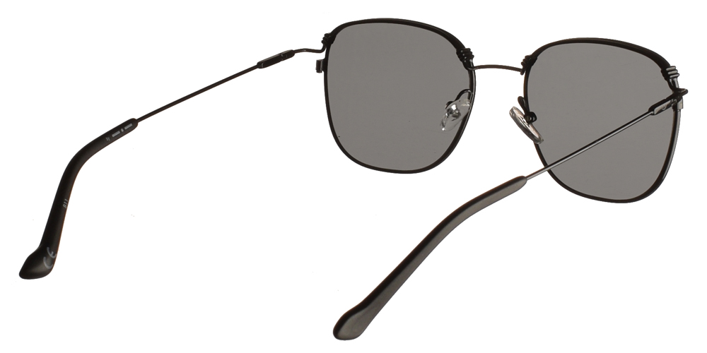 Ανδρικά και γυναικεία μεταλλικά τετράγωνα γυαλιά ηλίου Adidas Originals AOM014 009 σε μαύρο χρώμα και ασημί επίπεδους απαλούς καθρέφτες για όλα τα πρόσωπα.