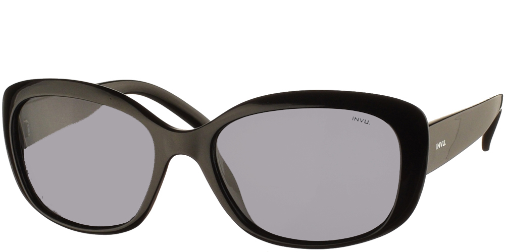 Διαχρονικά κοκάλινα γυναικεία γυαλιά ηλίου B2916 σε μαύρο χρώμα με γκρι polarized φακούς της εταιρίας Invu για μικρά και μεσαία πρόσωπα.