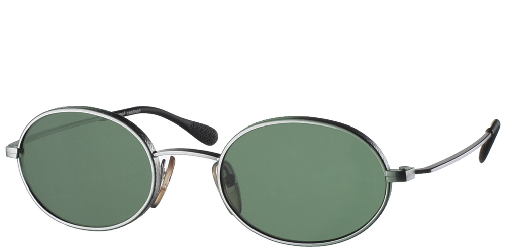Μεταλλικά ανδρικά και γυναικεία γυαλιά ηλίου Original Vintage 3798 Silver σε ασημί σκελετό και σκούρους πράσινους φακούς για όλα τα πρόσωπα.