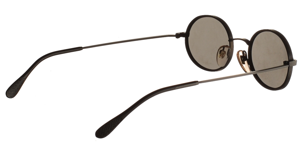 Μεταλλικά ανδρικά και γυναικεία γυαλιά ηλίου Original Vintage 3798 Black σε μαύρο σκελετό και σκούρους γκρι φακούς για όλα τα πρόσωπα.