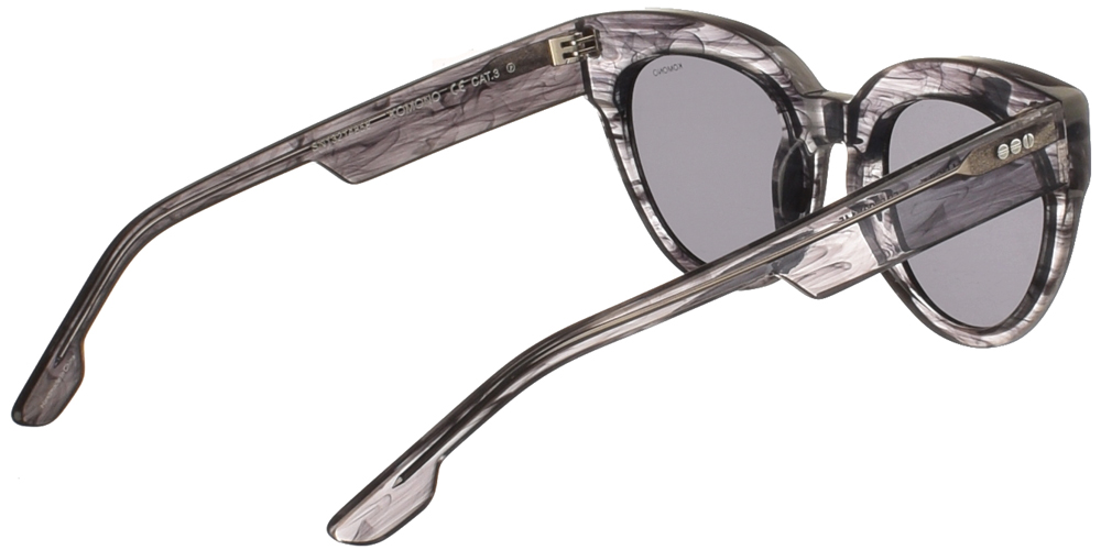 Γυναικεία κοκάλινα γυαλιά ηλίου πεταλούδα Lucile σε αποχρώσεις του γκρι και σκουρόχρωμους γκρι polarized φακούς της εταιρίας Komono για όλα τα πρόσωπα.