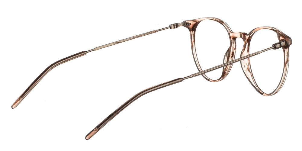 Στρογγυλά χειροποίητα κοκάλινα ανδρικά και γυναικεία γυαλιά οράσεως NY30071 1 διάφανα καφέ της εταιρίας Charles Stone κατάλληλα για μεσαία και μικρά πρόσωπα.