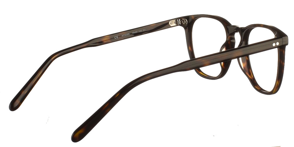 Τετράγωνα χειροποίητα κοκάλινα ανδρικά και γυναικεία γυαλιά οράσεως NY30085 1 σε σκούρο καφέ ταρταρούγα της εταιρίας Charles Stone κατάλληλα για μεσαία και μικρά πρόσωπα.
