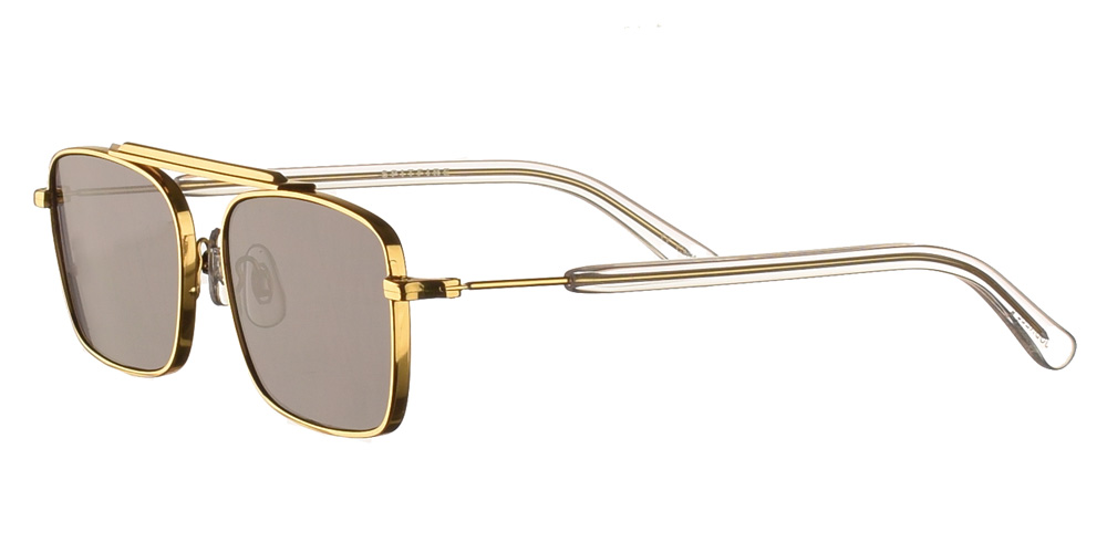 Μεταλλικά χρυσά τετράγωνα ανδρικά και γυναικεία γυαλιά ηλίου Jodrell Gold με μονή χρυσή μεταλλική γέφυρα και μαύρο φακό της εταιρίας Spitfire πιο κατάλληλο για μεσαία και μεγάλα πρόσωπα.