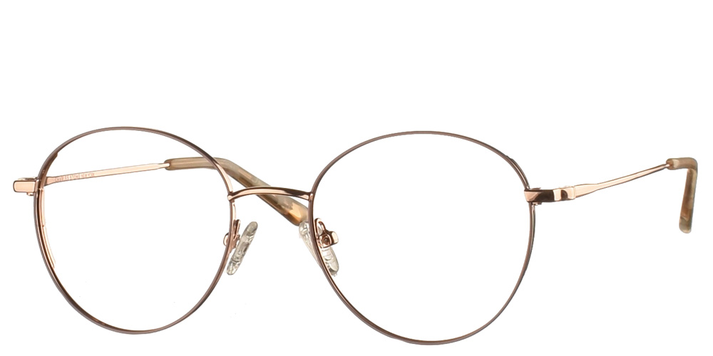 Στρογγυλά χειροποίητα μεταλλικά γυναικεία γυαλιά οράσεως NY30102 2  χρυσά με ροζ λεπτομέρειες της εταιρίας Charles Stone κατάλληλα για μεσαία και μικρά πρόσωπα.