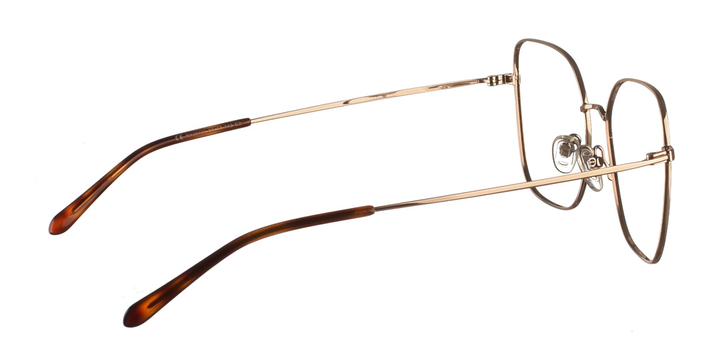 Τετράγωνα χειροποίητα μεταλλικά γυναικεία γυαλιά οράσεως NY30105 2  χρυσά με μαύρες  λεπτομέρειες της εταιρίας Charles Stone κατάλληλα για μεσαία και μεγάλα πρόσωπα.