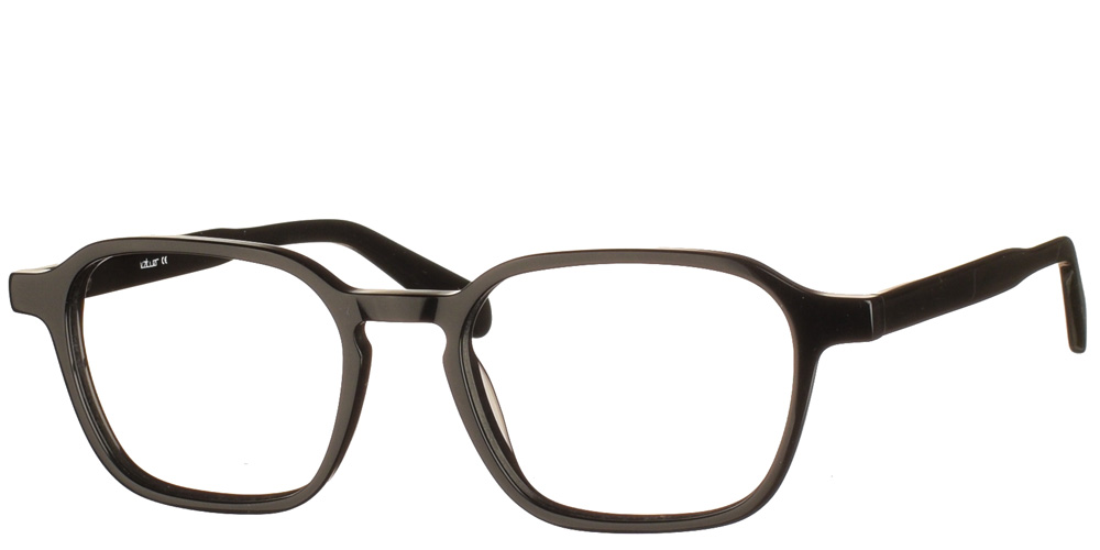 Πολυγωνικά κοκάλινα ανδρικά γυαλιά οράσεως Κ1180 1 μαύρα της εταιρίας Katler πιο κατάλληλα για μεγάλα πρόσωπα.