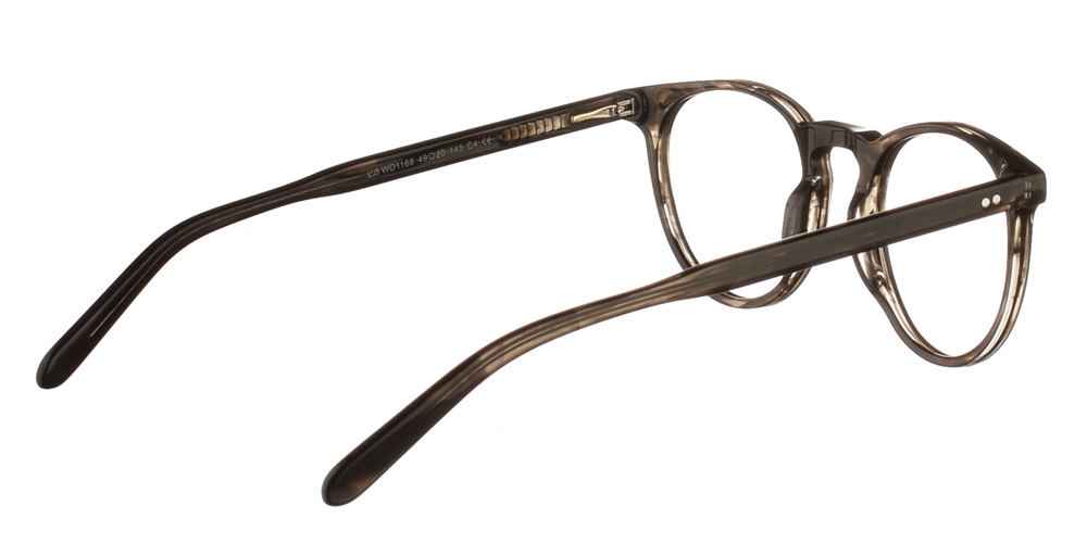 Στρογγυλά κοκάλινα ανδρικά και γυναικεία γυαλιά οράσεως Κ1168 4 γκρι της εταιρίας Katler κατάλληλα για μικρά και μεσαία πρόσωπα.