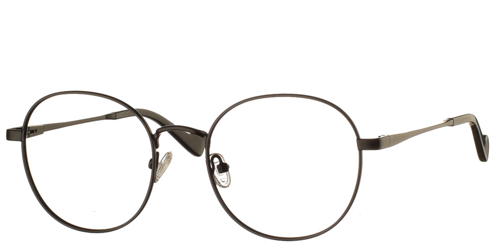 Μεταλλικά στρογγυλά ανδρικά και γυναικεία γυαλιά οράσεως Κ23146 3 μαύρα της εταιρίας Katler κατάλληλα για όλα τα πρόσωπα.