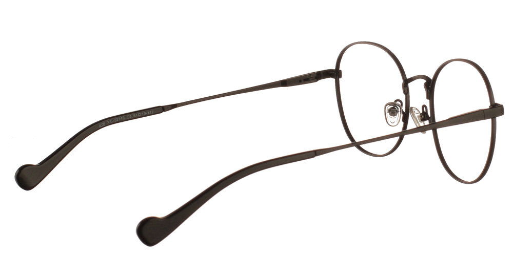 Μεταλλικά στρογγυλά ανδρικά και γυναικεία γυαλιά οράσεως Κ23146 3 μαύρα της εταιρίας Katler κατάλληλα για όλα τα πρόσωπα.