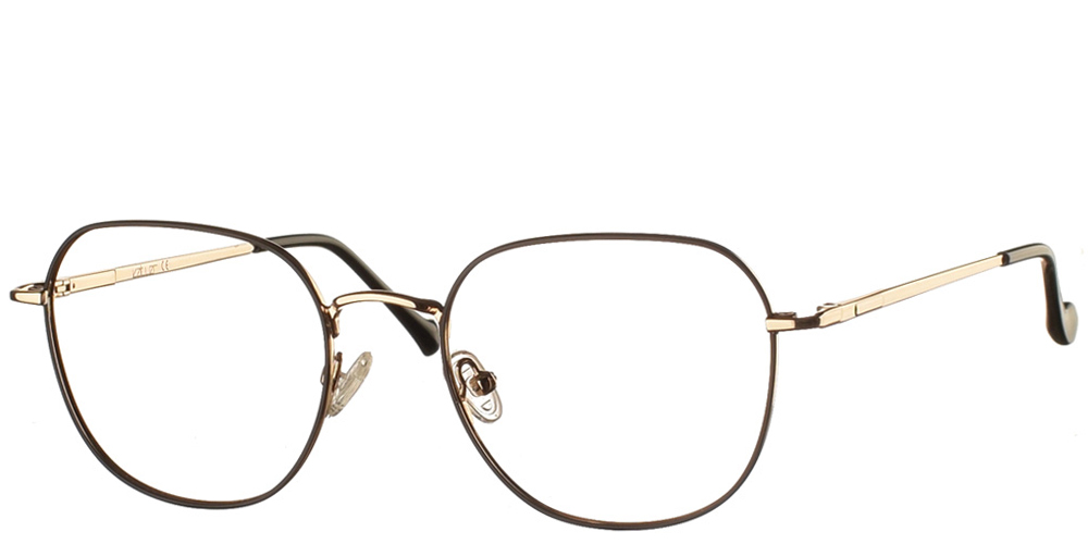 Μεταλλικά τετράγωνα γυναικεία γυαλιά οράσεως Κ23152 1 μαύρα με χρυσές λεπτομέρειες της εταιρίας Katler κατάλληλα για μικρά και μεσαία πρόσωπα.