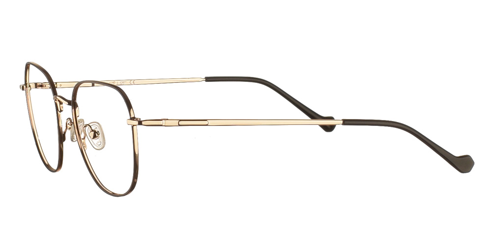 Μεταλλικά τετράγωνα γυναικεία γυαλιά οράσεως Κ23152 1 μαύρα με χρυσές λεπτομέρειες της εταιρίας Katler κατάλληλα για μικρά και μεσαία πρόσωπα.