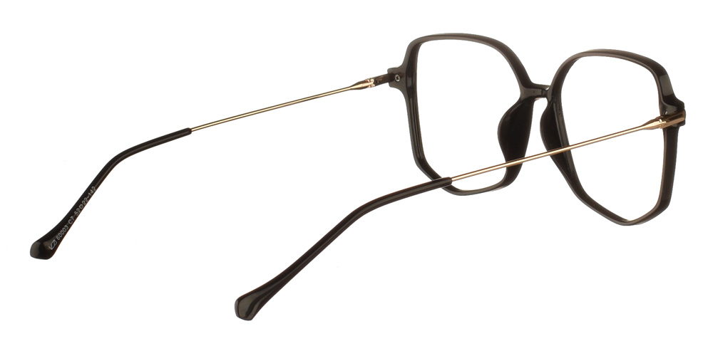 Τετράγωνα κοκάλινα γυναικεία γυαλιά οράσεως Κ6003 7 μαύρα με χρυσούς μεταλλικούς βραχίονες της εταιρίας Katler κατάλληλα για μεσαία και μεγάλα πρόσωπα.