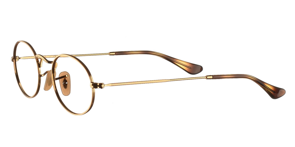 Οβάλ μεταλλικά ανδρικά και γυναικεία γυαλιά οράσεως RB 3547V  2500 χρυσά της εταιρίας Ray Ban πιο κατάλληλα για μικρά και μεσαία πρόσωπα.