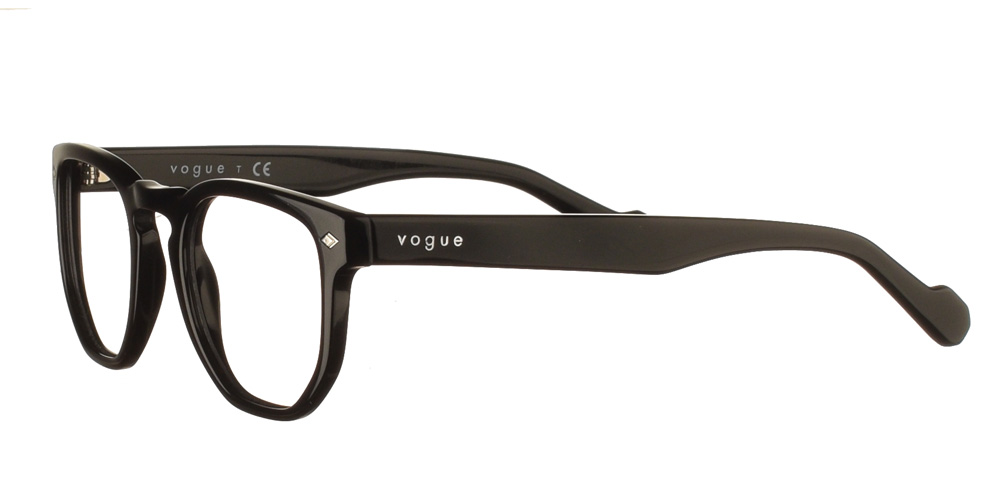 Κοκάλινα πολυγωνικά γυαλιά οράσεως ανδρικά και γυναικεία VO 5360 W44 μαύρα της εταιρίας Vogue για όλα μεσαία και μεγάλα πρόσωπα.