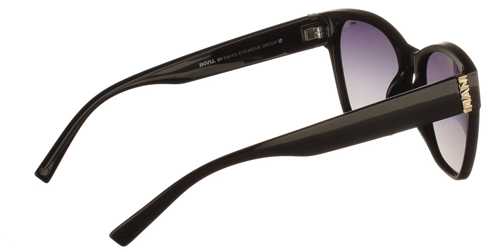 Διαχρονικά κοκάλινα γυναικεία γυαλιά ηλίου B2232A μαύρα με γκρι ντεγκραντέ polarized φακούς της εταιρίας Invu πιο κατάλληλα για μεσαία και μεγάλα πρόσωπα.