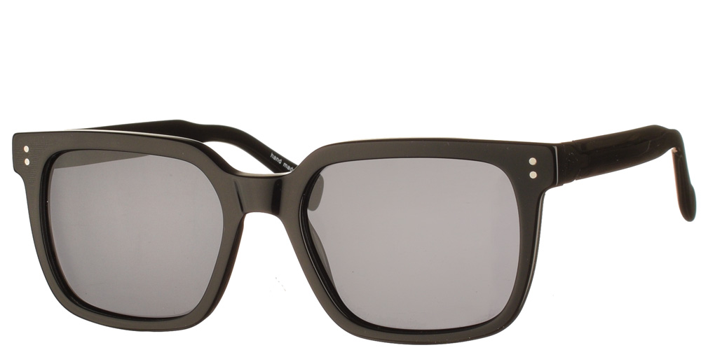 Τετράγωνα διαχρονικά χειροποίητα κοκάλινα ανδρικά και γυναικεία γυαλιά ηλίου 1230 01 μαύρα με σκούρους γκρί polarized φακούς της εταιρίας Katler πιο κατάλληλα για μεσαία και μεγάλα πρόσωπα.Τετράγωνα διαχρονικά χειροποίητα κοκάλινα ανδρικά και γυναικεία γυαλιά ηλίου 1230 01 μαύρα με σκούρους γκρί polarized φακούς της εταιρίας Katler πιο κατάλληλα για μεσαία και μεγάλα πρόσωπα.