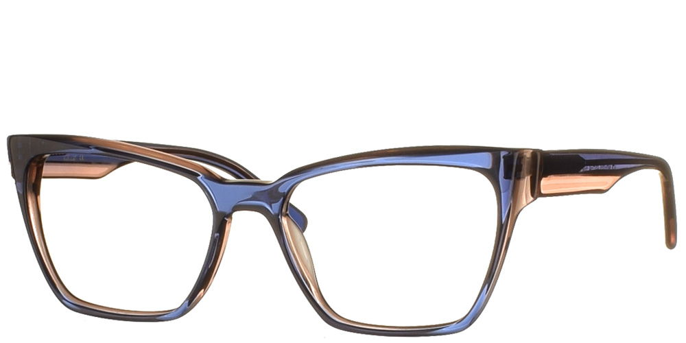 Acetate cateye eyeglasses K1332 03 transparent blue by Katler more suitable for small and medium faces.