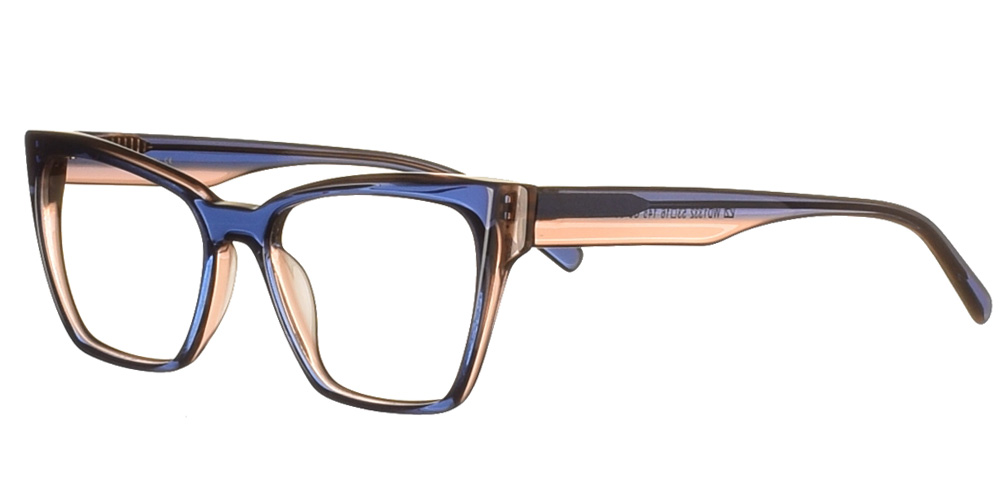 Πεταλούδα κοκάλινα τετράγωνα γυαλιά οράσεως Κ1332 03 μπλε διάφανο της εταιρίας Katler κατάλληλα για μικρά και μεσαία πρόσωπα.