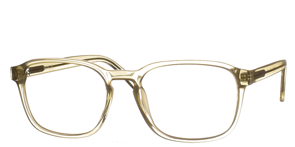 Acetate square eyeglasses K0022 transparent green by Katler more suitable for medium and small faces.