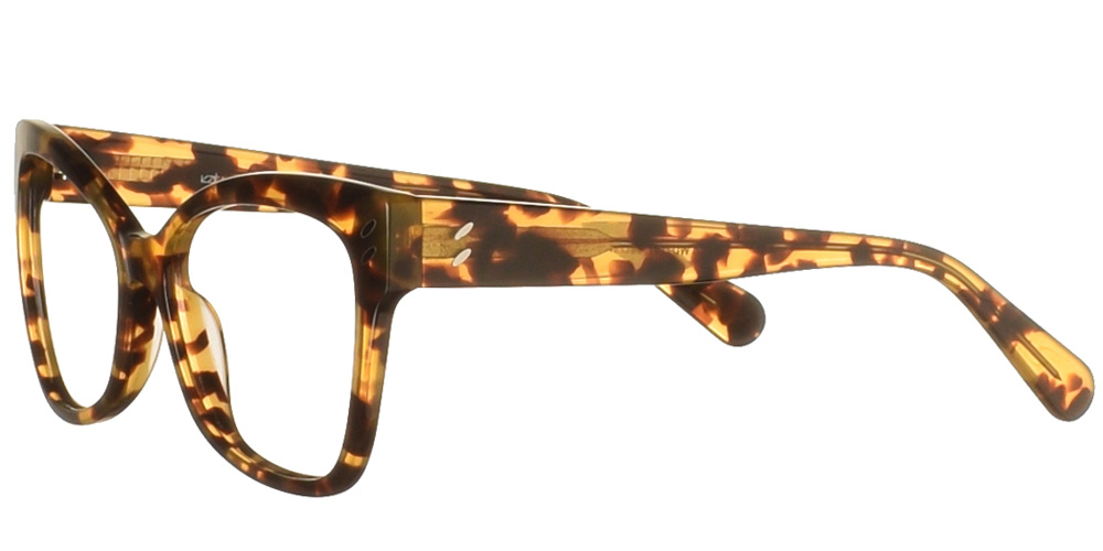 Cat eye black acetate woman's eyewear Κ2197 crazy tortoise by Katler most suitable for medium and large faces.