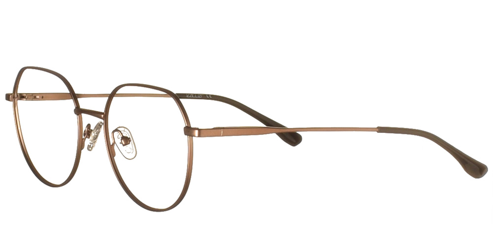 Metallic round eyeglasses by Katler bronze matte more suitable for medium and small faces.