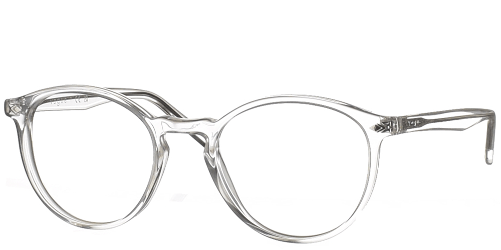 Unisex acetate round eyeglasses VO 5367 clear transparent by Vogue more suitable for medium and large faces.